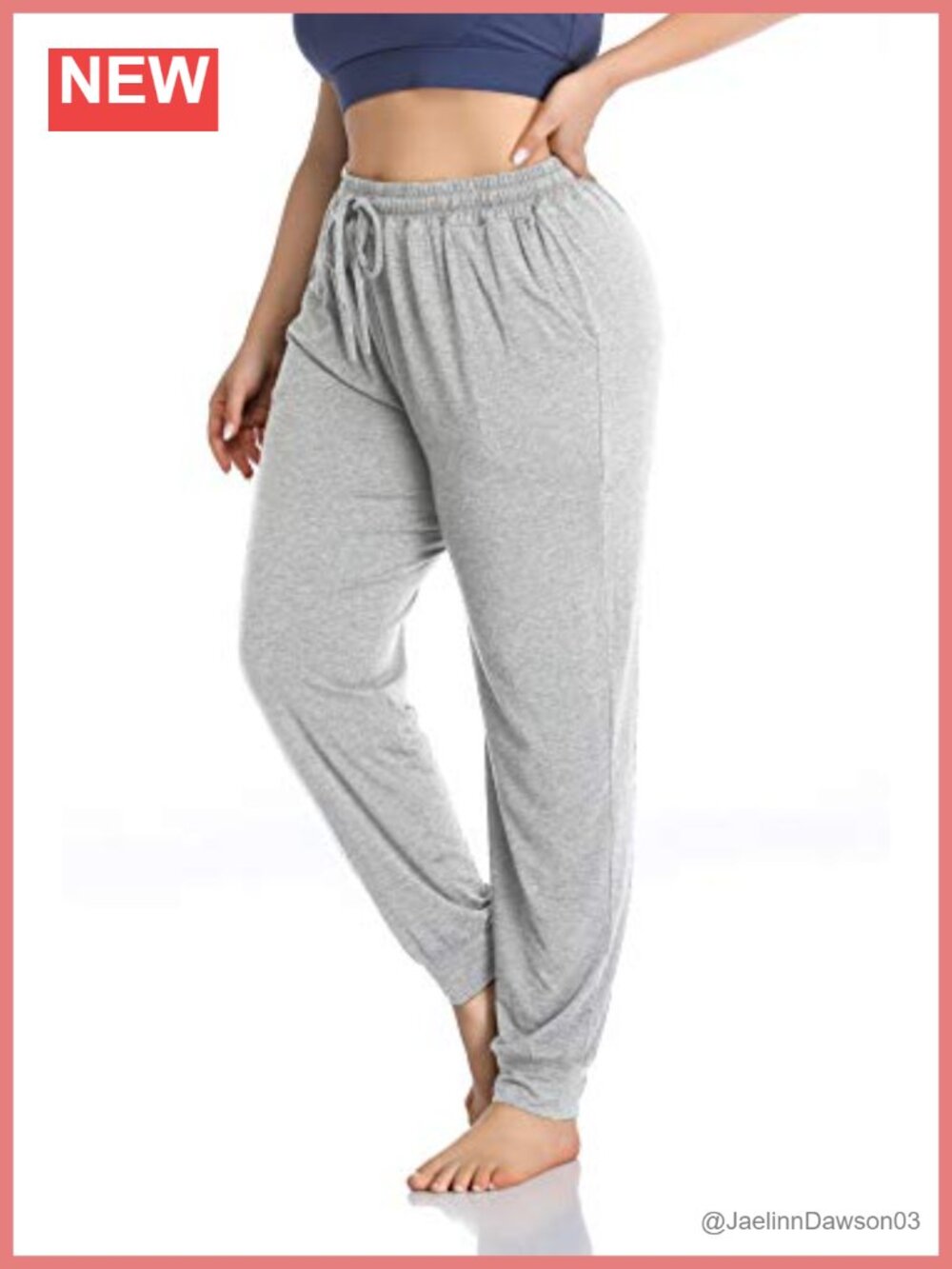 Women's Plus Size Lounge Joggers Sweatpants Relaxed Fit Drawstring Pockets